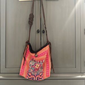 Jade tribe pattern crossbody bag